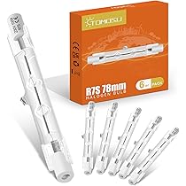 EKSAVE Halogen R7s 118mm 400W Lampen - 4 Stück Warmweiß 2700K Dimmbar