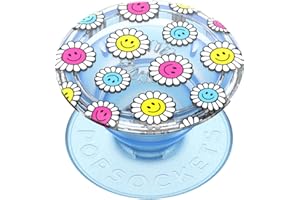 PopSockets: PopGrip - Soporte y Agarre para Teléfonos Móviles y Tablets con un PopTop Intercambiable - Translucent Kawaii Daisies