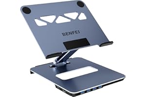 Podstawka pod laptopa BENFEI ze stacją dokującą USB C 6w1, HDMI 4K przy 60 Hz, 4*USB3.0, 100 W PD kompatybilna z MacBookiem Pro/Air, iPadem Pro, XPS, Thinkpadem