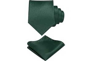 JEMYGINS Cravatta da uomo con superficie opaca con set di fazzoletti