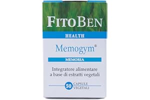 Fitoben | Memogym Integratore alimentare naturale per la memoria, concentrazione e funzioni cognitive. 30 Capsule Vegetali.