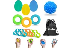 Homkuo Balle Reeducation Main Exerciseur de Doigts, Hand Grip Musculation Avant Bras, Poignet, Renforcement de la Préhension des Mains, pour la l'entraînement Musculaire, Soulagement de l'anxiété