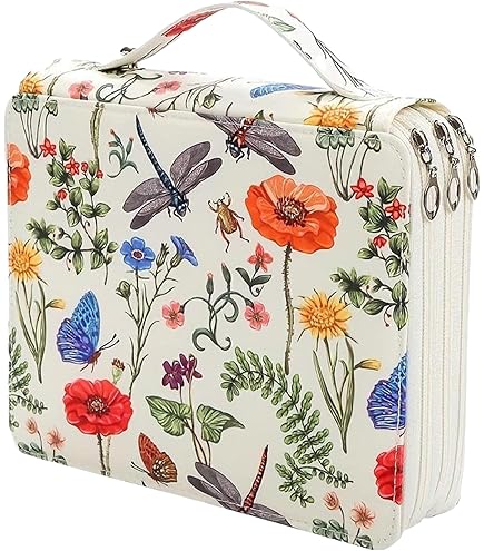 Transotype Wallet crème - voor 72 markeringen - zwarte tas - afwasbaar