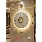 MetaQuartz Aksesuar Metal - İskandinav Kadran Gold (B&Uuml;Y&Uuml;K BOY 50X75CM) (3adet Pil Gelmektedir)- Metal Duvar Saati gold 75 x 5