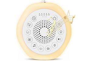 Journeyside Macchina per Rumore Bianco per Neonati,Macchina Portatile per Rumore Bianco con 27 Suoni Rilassa nti, Luce Notturna e Funzione Timer, Macchina per il Rumore per il Sonno di Adulti Neonati