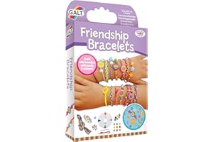 Galt Friendship Bracelets - Jewellery Making Craft Kit for Kids and Activity Pack for Girls and Boys - Colourful Threads, Beads, Stickers and Ribbon - Childrens Birthday Party Gift - Ages 7 Years Plus
