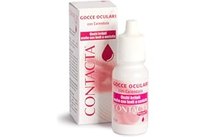 Contacta, Gocce Oculari Lenitive, Gocce Oculari con Calendula Utili per Occhi Irritati Anche con Lenti a Contatto, Azione Idratante e Rinfrescante, 15 ml