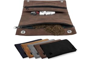 BOUFEIDA Borsa in pelle per tabacco da 30 g, per tabacco, tabacco, tabacco, tabacco girevole, borsa per tabacco