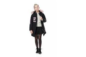 Willheoy Giacca Invernale Bambina Piumino con Cappuccio per Bambini Cappotto Inverno Giubbotti con Cerniera per Ragazze 3-14 Anni