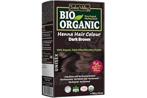 ‎INDUS VALLEY Indus Valley Bio Organic 100% reine und natürliche Henna-Haarfarbe (DARK BROWN)