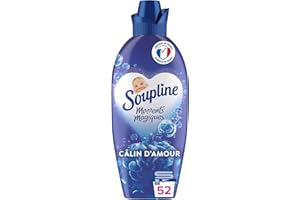 SOUPLINE - Adoucissant Concentré Soupline 3D Moments Magiques Câlin d'Amour - Formule Testée Dermatologiquement - Lot de 8 x 1,2 L
