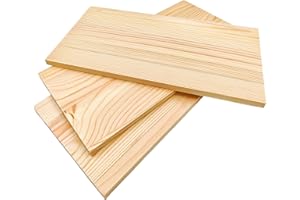 ANKTILY 3 pannelli rettangolari in legno non finiti per artigianato, 30 x 15 x 1 cm, blocchi di legno vuoti per intagliare, dipingere e bruciare