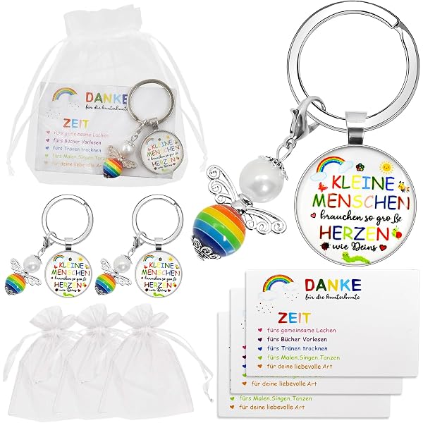 Xuniea Dankesgeschenk-Set Für Lehrer – Mit Make-up Tasche, Schlüsselanhänger & Lesezeichen