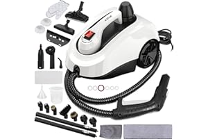 TVD Limpiador de vapor, limpiador de tapicería, limpiador a vapor con cable de alimentación extra largo de 5 m para vapores, hornos, alfombras, sofá, tapicería, cuarto de baño