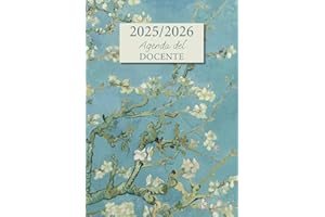 Agenda del Docente: Registro del Professore | Formato A4 | Agenda Settimanale per Insegnante | Anno Scolastico | Copertina Van Gogh Ramo di mandorlo fiorito