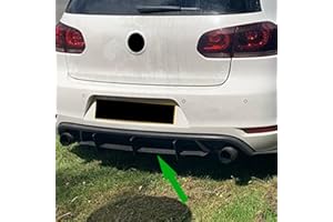 FWNT Difusor de Parachoques Trasero de Material ABS para V W Golf 6 MK6 GTI 2010-2013, Protector de difusor de Labios Trasero, Kit de carrocería de alerón de Parachoques Inferior