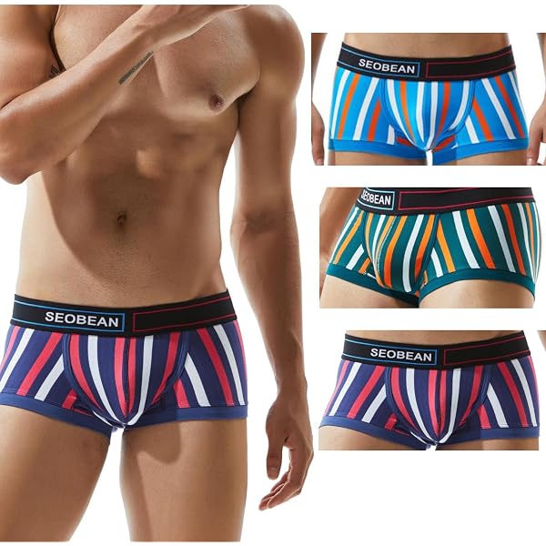 SEOBEAN Herren-Boxershorts Low Rise | Baumwolle-Elasthan-Mix | Elastischer Bund | Anatomische Passform