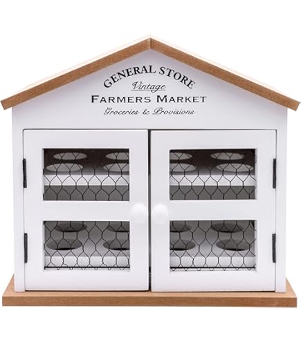 Portauovo In Legno Apollo Grigio | Contenitore Per 12 Uova | Design Compatto 12x18x25 Cm - Foto 8