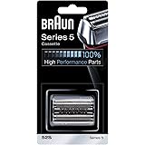 Braun electric shaver head replacement 52S, compatible with Series 5 shavers, silver