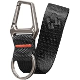 Spigen Anahtarlık Kanca ve Kayış Carabiner Siyah - AHP05472 (Spigen TR Garantili) | Naylon bantlı ve &ccedil;inko alaşımlı sağlam an