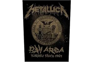 Metallica Back Patch Bay Area band logo Official Woven 36 cm x 29 cm One Size