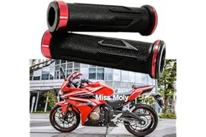 MISS MOLY 7/8" Puño de Motocicleta Manillar, Moto Manillar Aluminio para CBR Shadow Ninja GSXR YZF (Rojo)