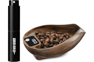 MHW-3BOMBER Kit de balanza de grano de café y botella de spray RDT, precisión de 0.1 g, control táctil, antiestático, madera de nogal natural, báscula de pesaje de 0.3-200 g, diseño elegante, tipo C