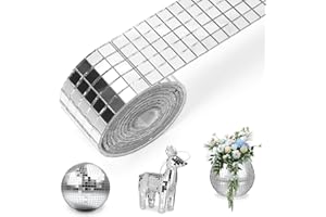 KIGIFT 7000 sztuk samoprzylepnych mini luster, mozaika lustrzana, 5 x 5 mm, kwadratowa mozaika, naklejki na płytki, szkło, mini mozaika lustrzana do łazienki, kuchni, salonu