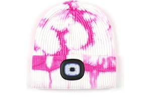 AWSOLAR Winter Stirnlampe Mütze Mit Licht für Kinder und Erwachsene