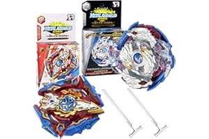 Miotlsy Gyro Burst Starter Trottola 2 Pezzi Beyblade Burst Fusion Model Metallo Lanciatore Trottole 4D Combattenti con Arena Toy Miglior Regalo per Bambino