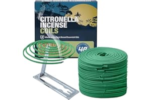 HERBTALE Citronella Incense Coils Outdoor Patio - Each Coil Could Last for 5-7 Hours - Perfect For BackYards Camping (Contains 48 coils & 2 Stands)