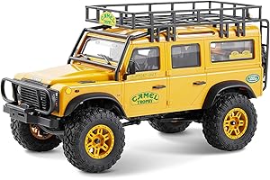 WOWRC Fms 1/24 RC Crawler, FCX24M Land Rover Defender 110, 2.4Ghz Off-Road RC Rock Crawler with Lighting Effects, Speed Switch and Accessory Packs, RC Cars for Adults