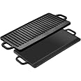 Produktbild von Wariehoy Gusseisen Grillpfanne - Doppelseitige Antihaft Grillplatte BBQ Pfanne Für Grill