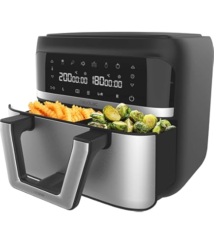 Friggitrice Ad Aria H.Koenig FRY900 - Doppia Vasca 9L, 8 Programmi, Touch Screen, 2400W - Foto 8