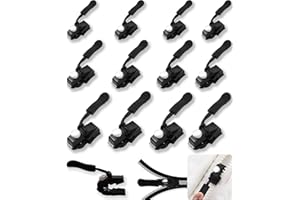 KOSOEUR Reißverschluss Zipper, 12 Stück Universell Reißverschluss Reparatur Set, Abnehmbares Ersatz Zipper für ReißVerschluss, Reisverschlußzipper Set, Reisverschluss Fix Kit für Jacke/Mantel/Rucksack