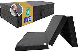 Odolplusz Faltmatratze Klappmatratze Matratze faltbar klappbar Gästematratze Reisematratze (Grau, 120x200x10 cm)