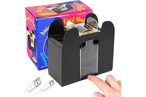 DACEFLOY Automatic Card Shufflers 1-6 Decks Playing Cards Shuffling Machine Battery Operated Tool for UNO, Texas Hold'em, Home Card Games, Blackjack, Electric Casino Poker