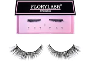‎FLORYLASH FLORYLASH® | Cat Eye Look - Magnetische Wimpern 3 Magnete Natürlich Magnetic Fake Lashes ohne Eyeliner 3D Volumen Set Wiederverwendbar (Größe M, 28 mm breit)