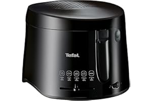 ‎TEFAL Tefal Maxi Fry Fritteuse, Cool Wall Technologie, bis zu 1,2 kg Fassungsvermögen, einklappbarer Griff, kompakte Größe, regelbares Thermostat von 150°C bis 190°C, schwarz, FF1078