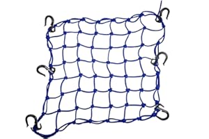 A ABSOPRO 1pz 40x40cm 49 Fori Moto Bagaglio Carico Rete Blu