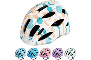 MOPLASZ Kids Helmet, Kids Bike Helmet for Boys Girls Age 2-4-5-7-8, Adjustable Safety Cycle Helmet with Visor for Toddler, Lightweight Child Helmet for Skating Scooter Bicycle(48-52CM)