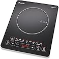 Preethi Excel Plus 117 1600-Watt Induction Cooktop Auto Shut Off and 5 Preset Menus, Power & Temperature adjustment, 1 year warranty (Black)