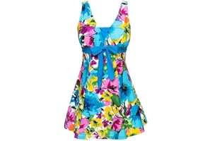 Ecupper Maillot de Bain Femme 1 Pieces Ventre Plat Gainant Grande Taille Maillot de Bain Push Up Rembourré Élégante