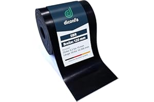 diconfa Bande de Caoutchouc Largeur 120mm 12 cm - ÉPAISSEUR 1 à 10 mm - Longueur 0,05 à 10 m ==> 7000 mm (700 cm) de Long, 5 mm d'épaisseur - Tapis en Caoutchouc Vendu au mètre antidérapant