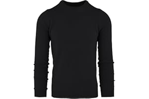 Cashmere Zone Maglione Girocollo Uomo Puro Cashmere 100% Made in Italy Lana Pullover a Manica Lunga con Soffice e Caldo