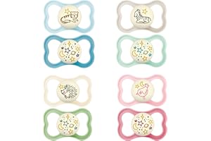 MAM | Smoczek Supreme Night 18+ miesięcy (2 sztuki) losowy kolor - fosforyzujący silikonowy smoczek dla niemowląt - idealny smoczek dla niemowląt dla dobrego rozwoju jamy ustnej