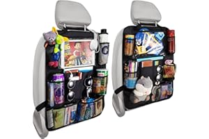 RESERWA Organisateur de Voiture, 2 Pcs Organisateur Voiture Organisateur Voiture Enfant, 9 Poches Pour Faciliter le Rangement des Jouets/Livres/Bouteilles