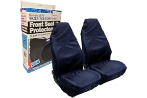 Wing Mirrors World Peugeot Bipper Car Front Seat Protectors Covers Water Resistant Pair Blue
