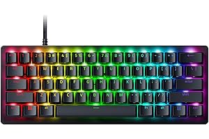 Razer Huntsman V3 Pro Mini - Tastiera analogica ottica E-Sport formato 60% - Snap Tap e Rapid Trigger (Interruttori ottici analogici Gen-2, Copritasti in PBT Doubleshot) US-Layout | Nero