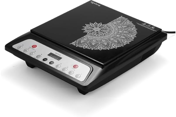 Lifelong 1800 Watt Induction Stove With Surge Protection, Electric Induction, 7 Preset Indian Menu Options, Auto Shut Off&Tem